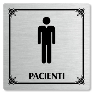 WC muži pacienti, 118x118mm, stříbrná, Nebraska